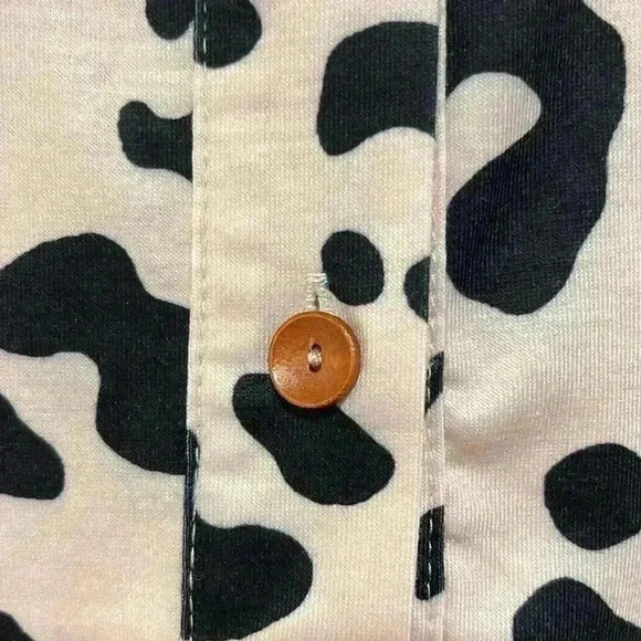 Boutique Women’s Leopard  Print Dress Pink & Black Print L Button Down Pullover - Picture 3 of 8